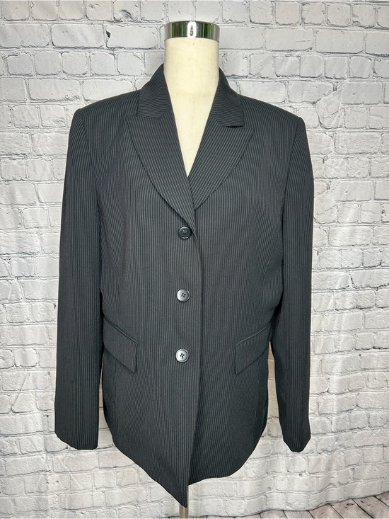 Tahari Jackets & Blazers - Tahari Women's Dark Gray Pinstripe Blazer